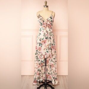 DRESS FORUM LA BOUTIQUE 1861 Floral Ruffle Maxi Dress